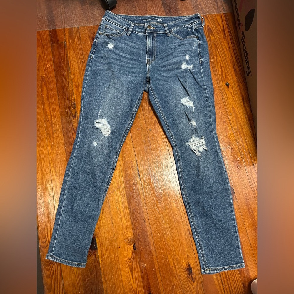 Old Navy Mid Rise Rockstar Super Skinny Jeans 12